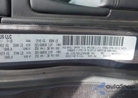 2018 Jeep Grand Cherokee Limited 4X4 from USA, damaged, VIN 1C4RJFBG4JC454298